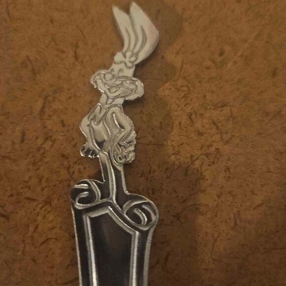 Nestle Quik Bunny Rabbit Spoons Set of 2 Stainless Steel Chocolate Milk Spoons - Picture 2 of 5